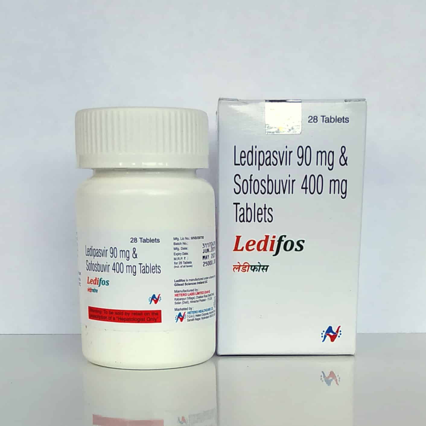 Ledifos — софосбувир 400 мг и ледипасвир 90 мг